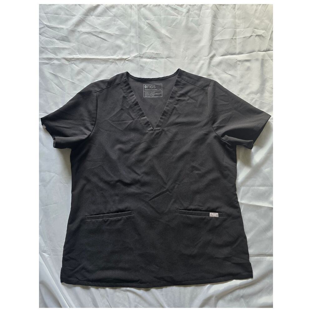 FIGS Black Top XL Women’s V-Neck